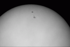animazione transito ISS davanti al sole - luce bianca